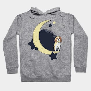 Cavalier King Charles Spaniel At The Moon Hoodie